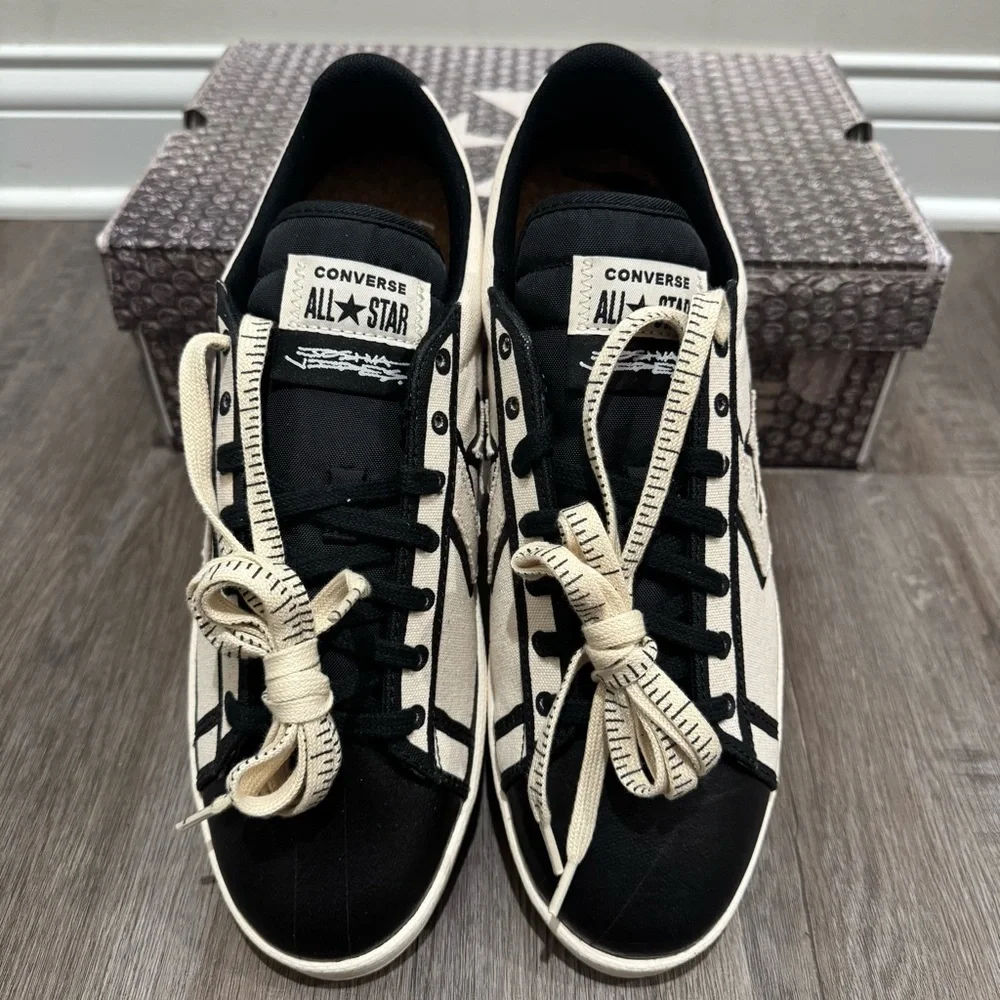 Converse Joshua Vides x Pro Leather Made in Studio Black White Low Sneakers